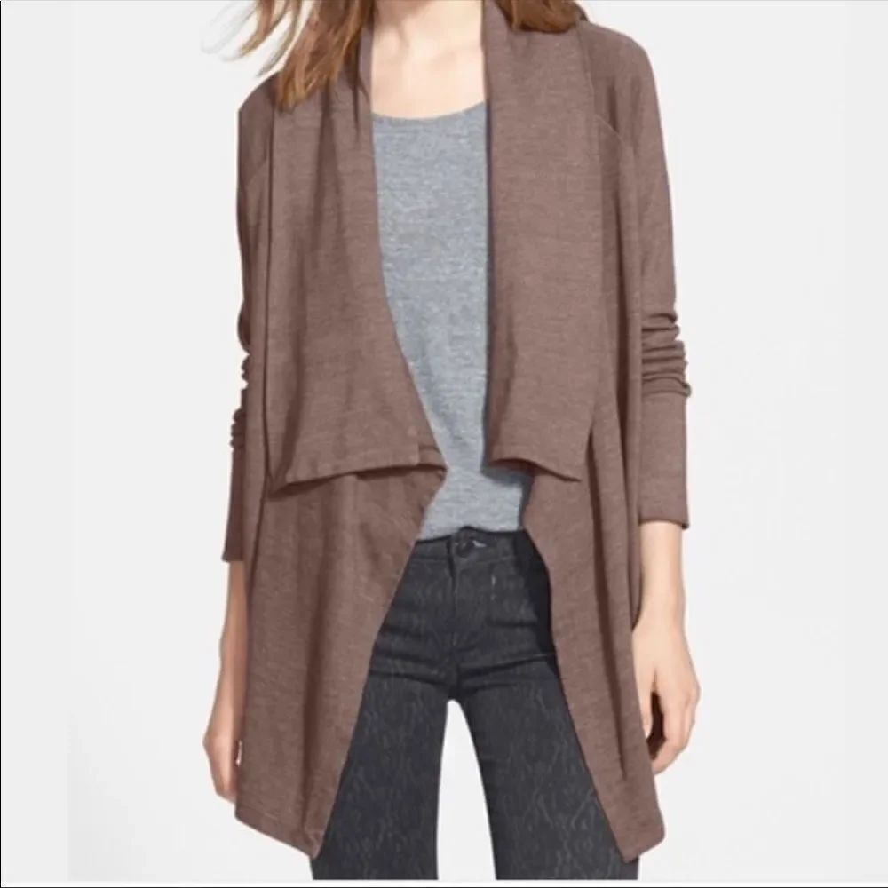 ✨HP✨Splendid Open Front Charcoal Gray Draped Cardigan✨